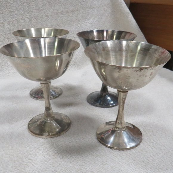 Golem 6-ounce Silverplated Goblets - Set of 4 - Picture 1 of 6